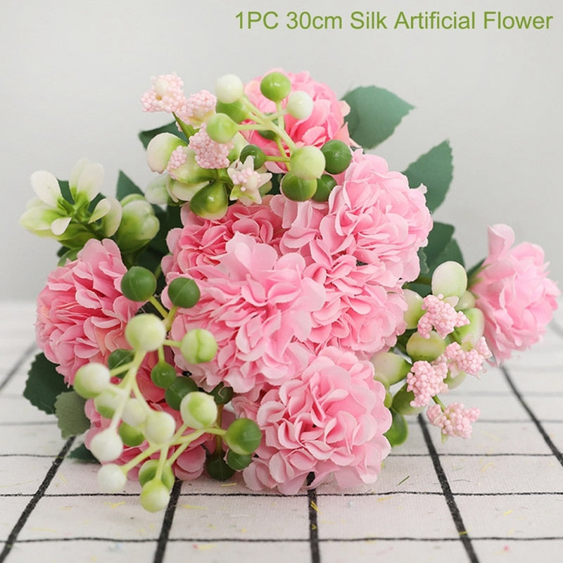 1PC Artificial Flowers Real Touch Artificial Moth Orchid Butterfly Peony Daisy For Home Table Wedding Festival Decoration