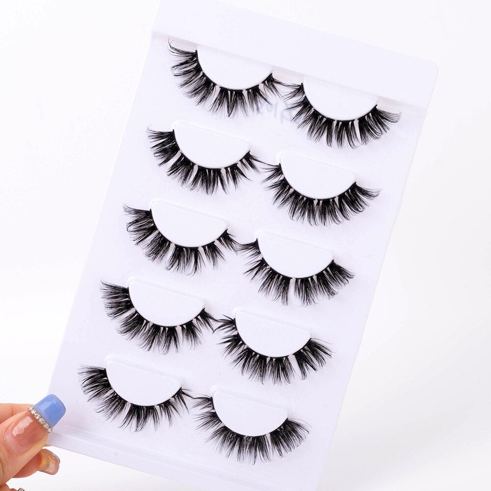 3/5Pairs Eyelash Beam Clusters Eyelash Extension DIY Individual Lashes Extension Half Segment Cluster Lashes