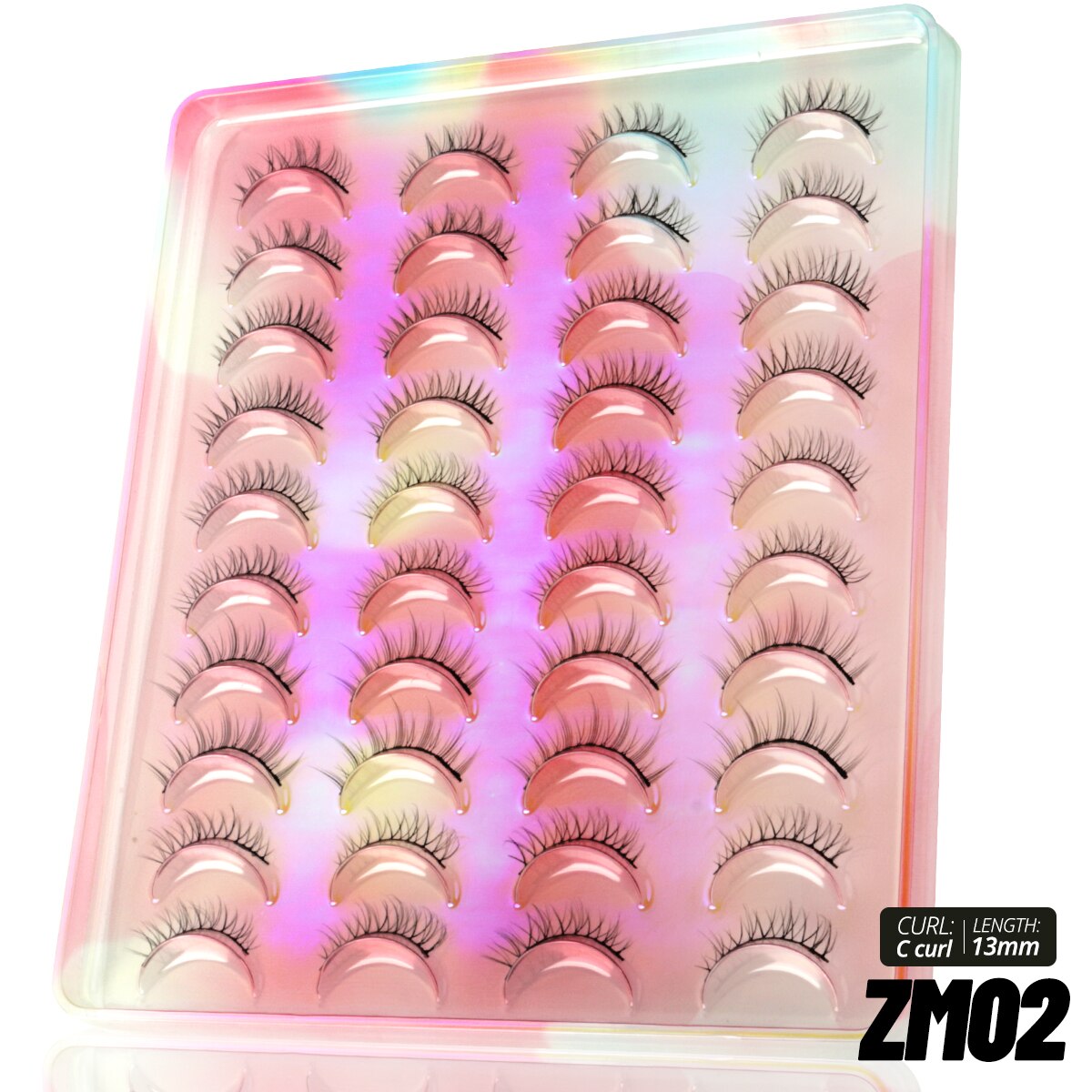 20 pairs Eyelashes Natural False Lashes 3D Manga Lashes y2k Winged Natural Realistic Cat Eye Eyelash Extension