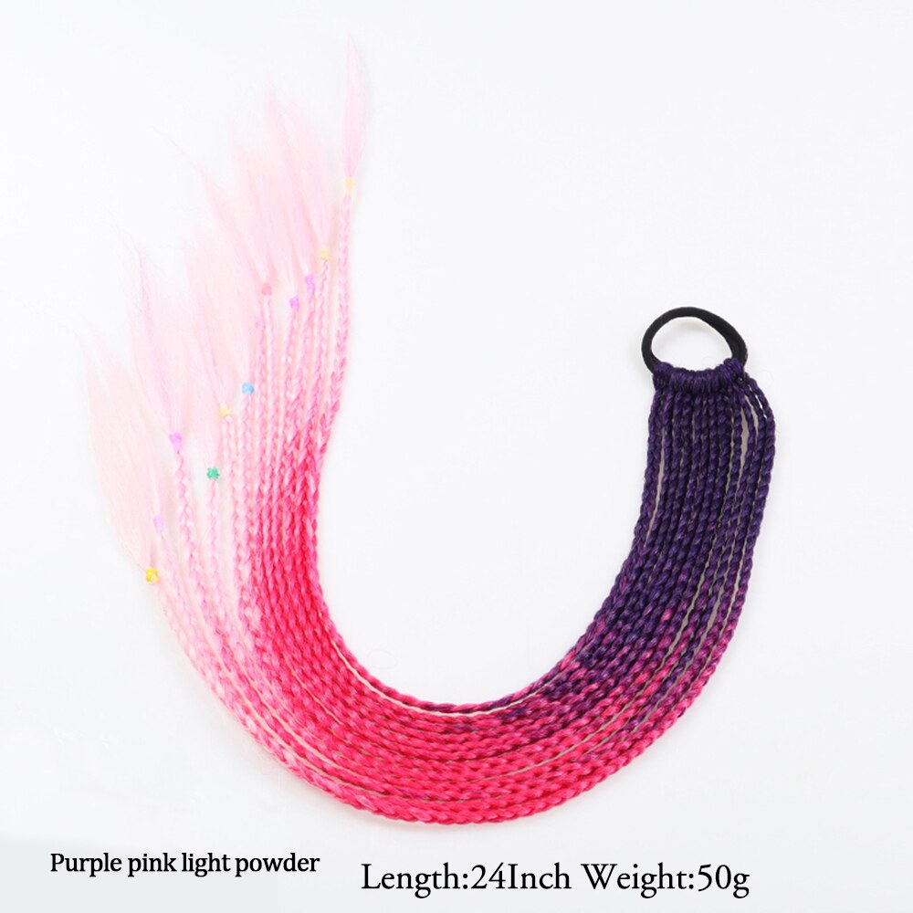Synthetic Heat Resistant Braided Fishtail Fishbone Drawstring Ponytail Hairpiece Blonde Hair Extensions For Woman