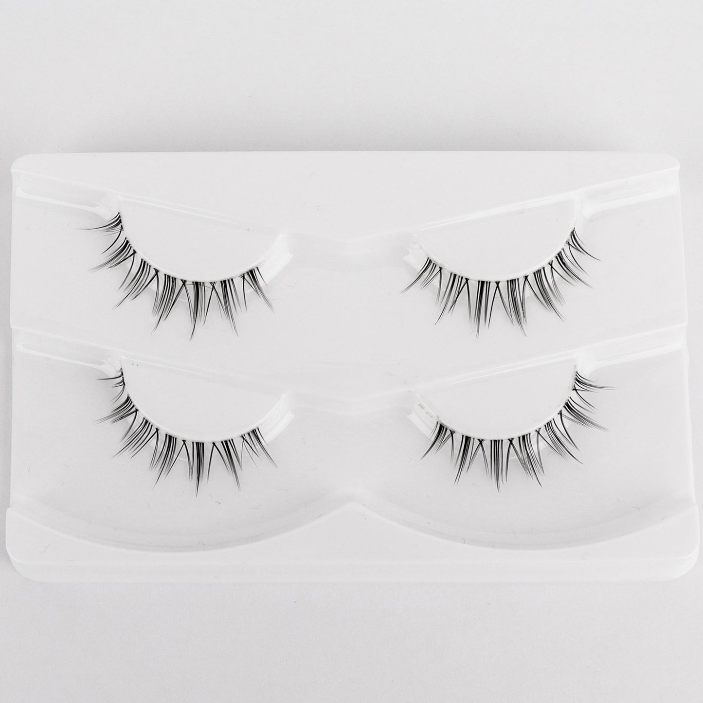 2pairs Clear Band Eyelashes Mink 3D Natural Long False Lashes Invisible Thin Band Eyelash Handmade Crisscross Lashes Makeup