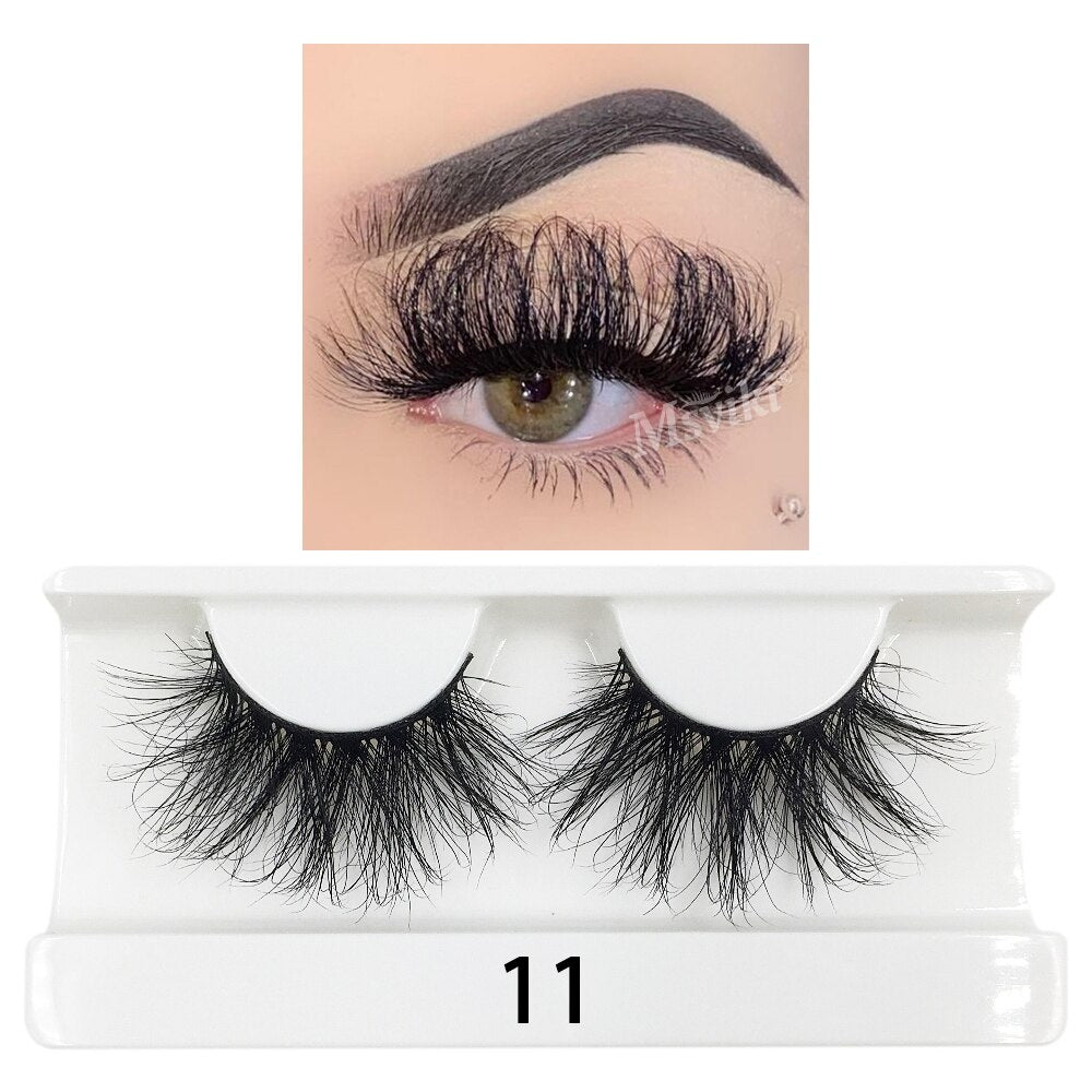 Fluffy 25MM Mink Eyelashes 5D Colored Lashes Color Thick False Eyelashes Box Package