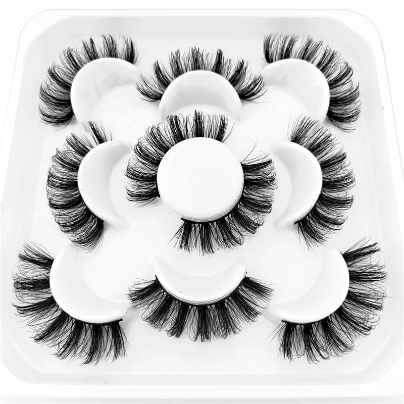 DD Curl 10-23mm Lashes 3D Mink Eyelashes Reusable Fluffy Strip Lashes eyelashes extensions