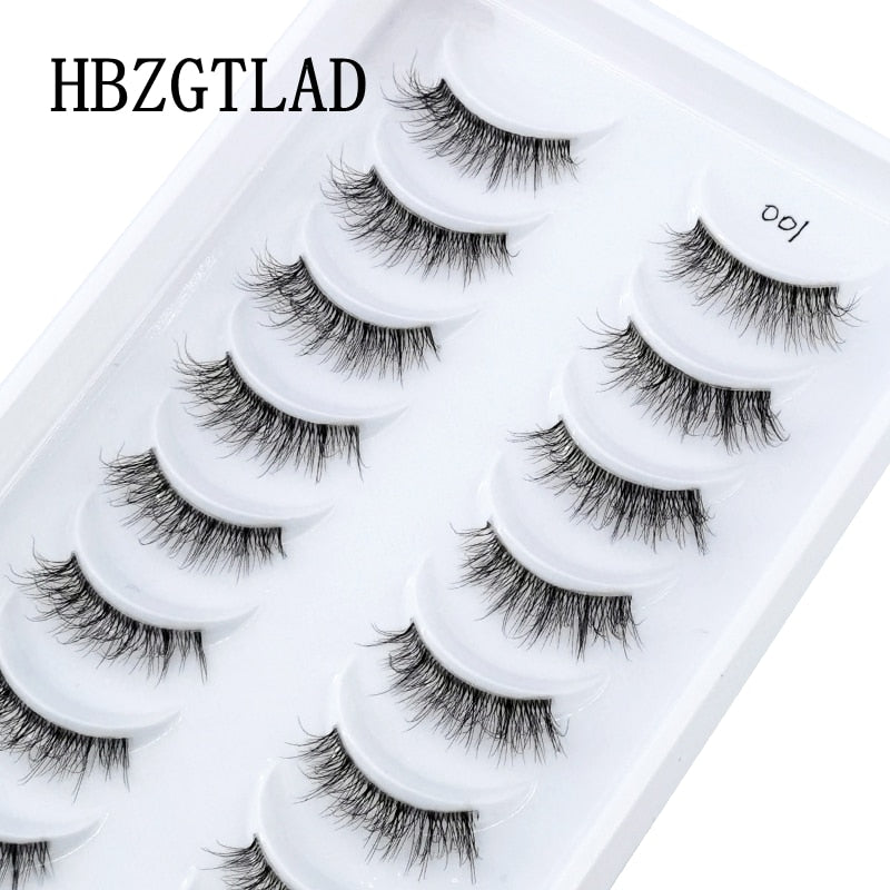 10 Pairs Mink Eyelashes Clear Band Eye Lashes Crisscross Transparent Band False Eyelashes Handmade Dramatic Lashes Upper Lashes