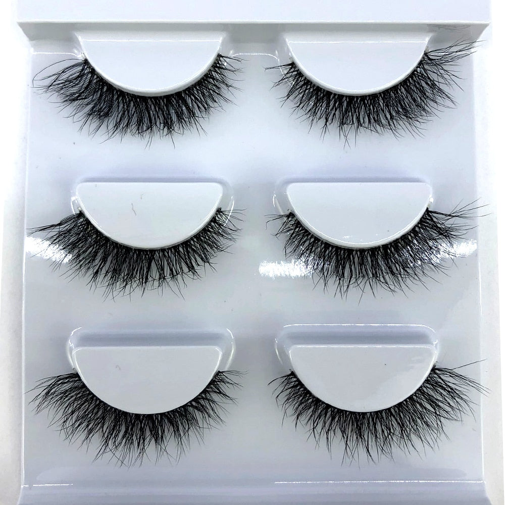 5 pairs Mink Eyelashes Clear Band Eye Lashes Crisscross Transparent Band False Eyelashes Handmade Dramatic Lashes Upper Lash