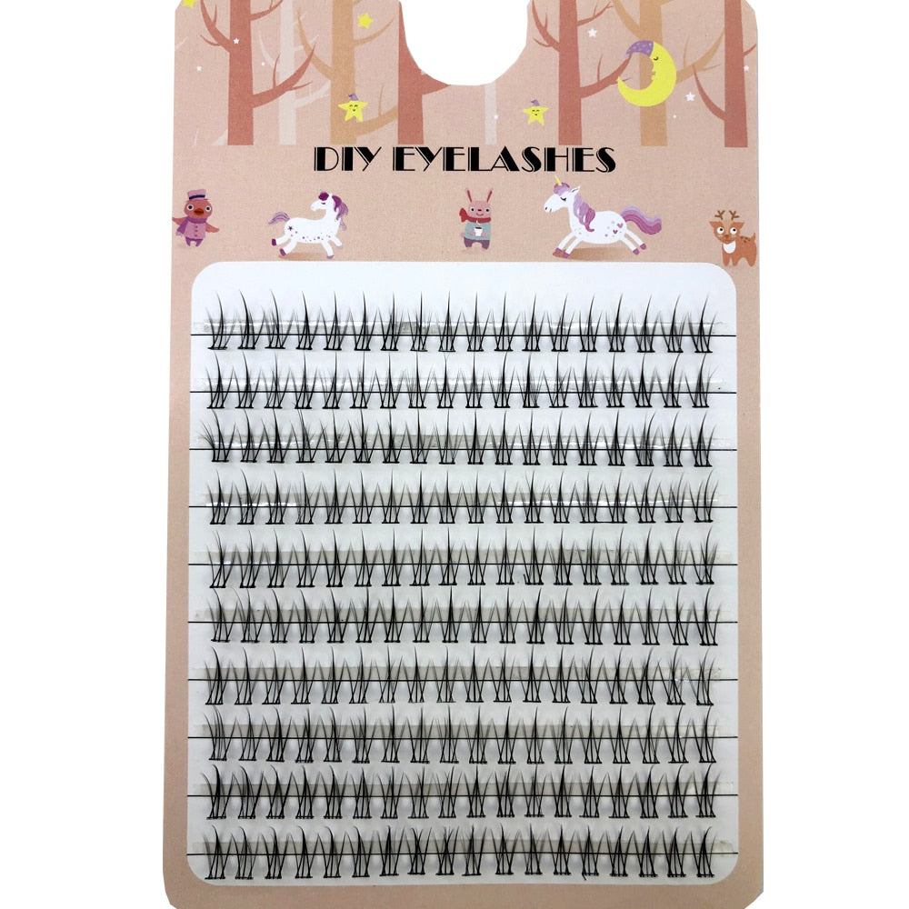 DIY Lashes Thick Little Devil False Eyelashes Bundles Single Cluster Segmented Natural Simulation Cos Eyelashes Eye Extension