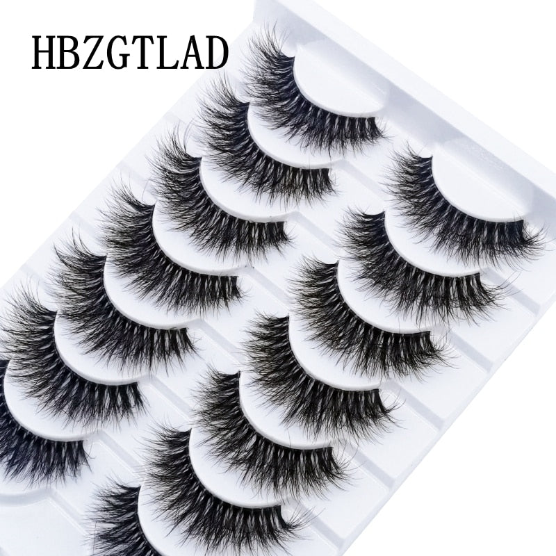 10 Pairs Mink Eyelashes Clear Band Eye Lashes Crisscross Transparent Band False Eyelashes Handmade Dramatic Lashes Upper Lashes