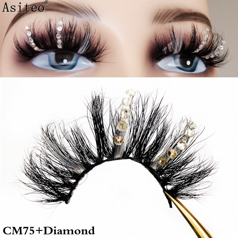 25mm Fluffy Diamond Ombre Colored Mink Lashes 5D Natural Volume Colorful Vegan Eyelashes Makeup