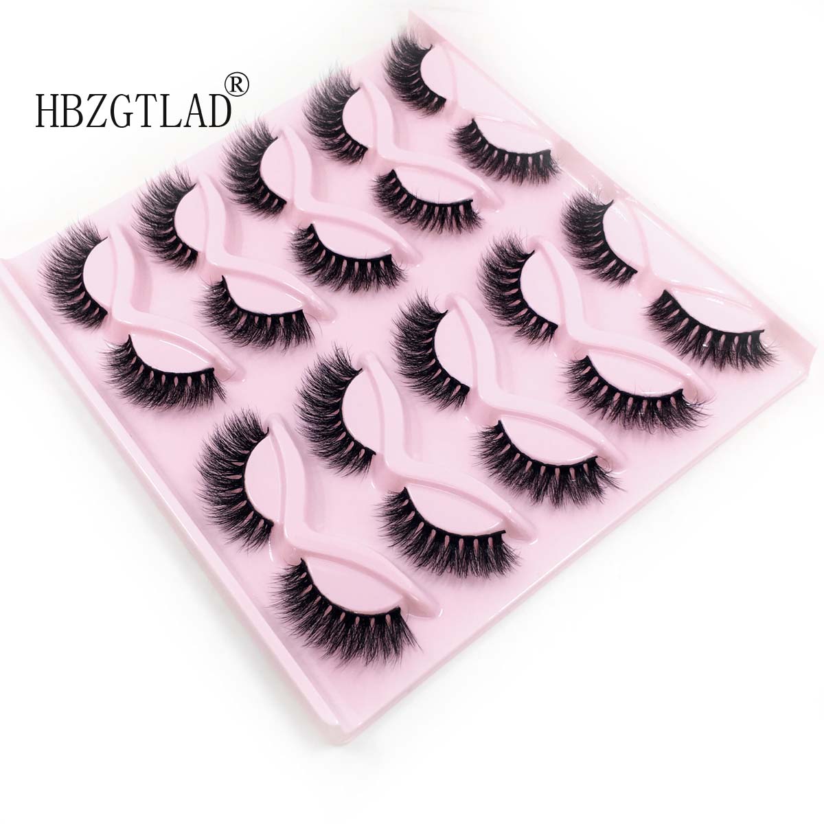 10Pairs Maquiagem Short Natural Mink Lashes Fluffy Wispy Eyelashes Volume 12mm-15mm False Eyelashes