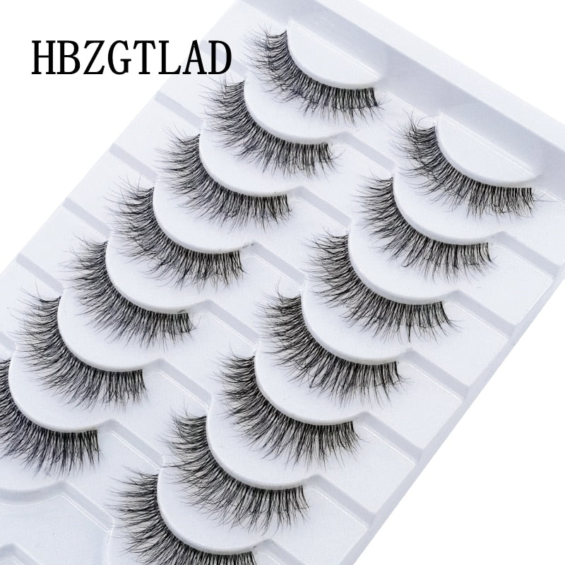 10 Pairs Mink Eyelashes Clear Band Eye Lashes Crisscross Transparent Band False Eyelashes Handmade Dramatic Lashes Upper Lashes