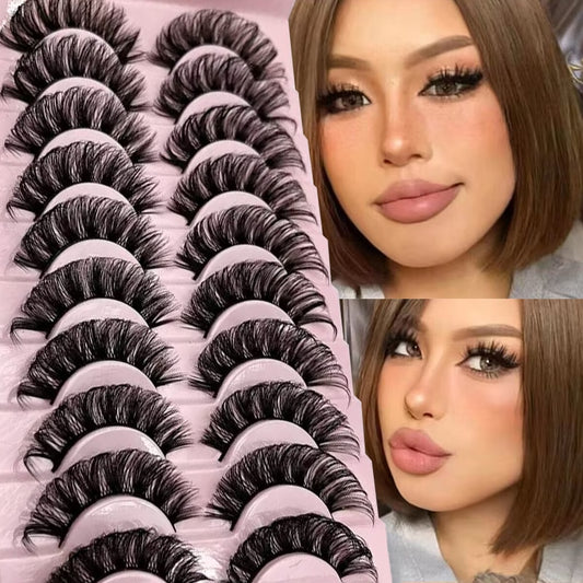 Russian Strip Lashes 25mm 3D Mink Volume Fluffy Natural False Eyelashes Thick Dramatic Mink Eyelashes