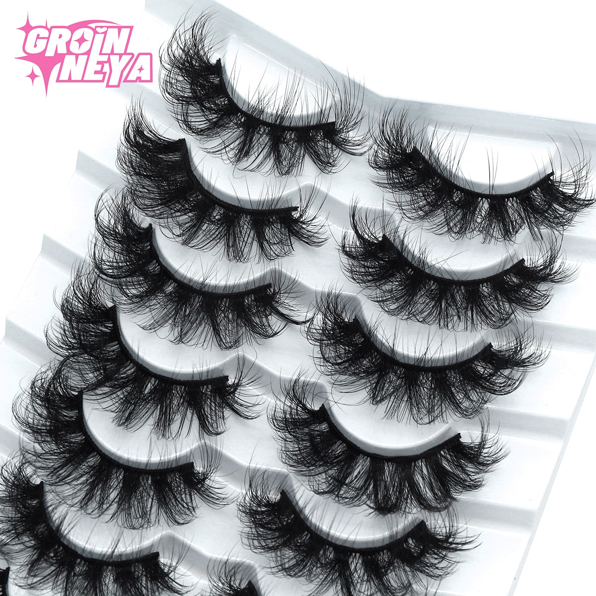 Lashes 5/7 Pairs Eyelashes Faux Mink Eyelashes Long Lasting Fluffy Mink Lashes Dramatic Volume lashes Extension Thick Long