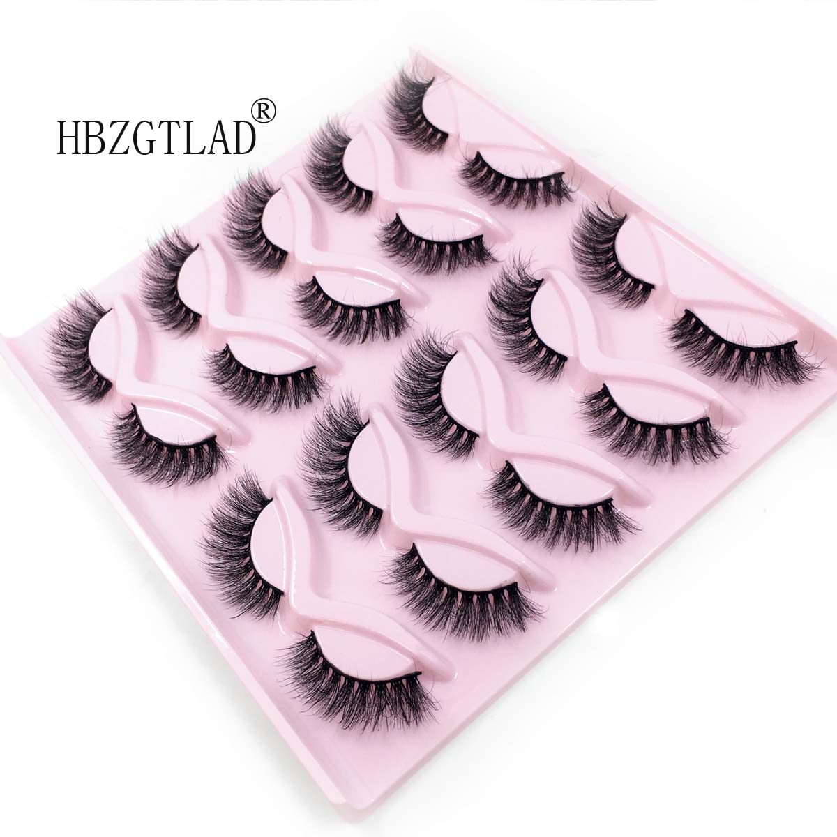 10Pairs Maquiagem Short Natural Mink Lashes Fluffy Wispy Eyelashes Volume 12mm-15mm False Eyelashes