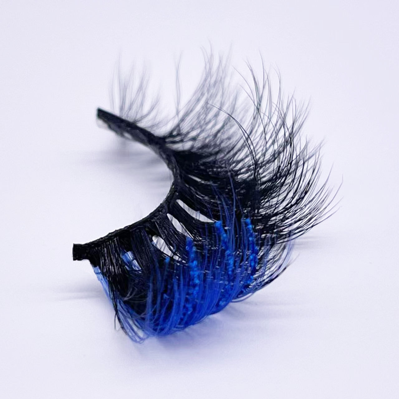 Glitter ombre Colored Lashes 20MM Mink Lashes Dramatic Colorful Natural Eyelashes Extension Fake Eyelashes