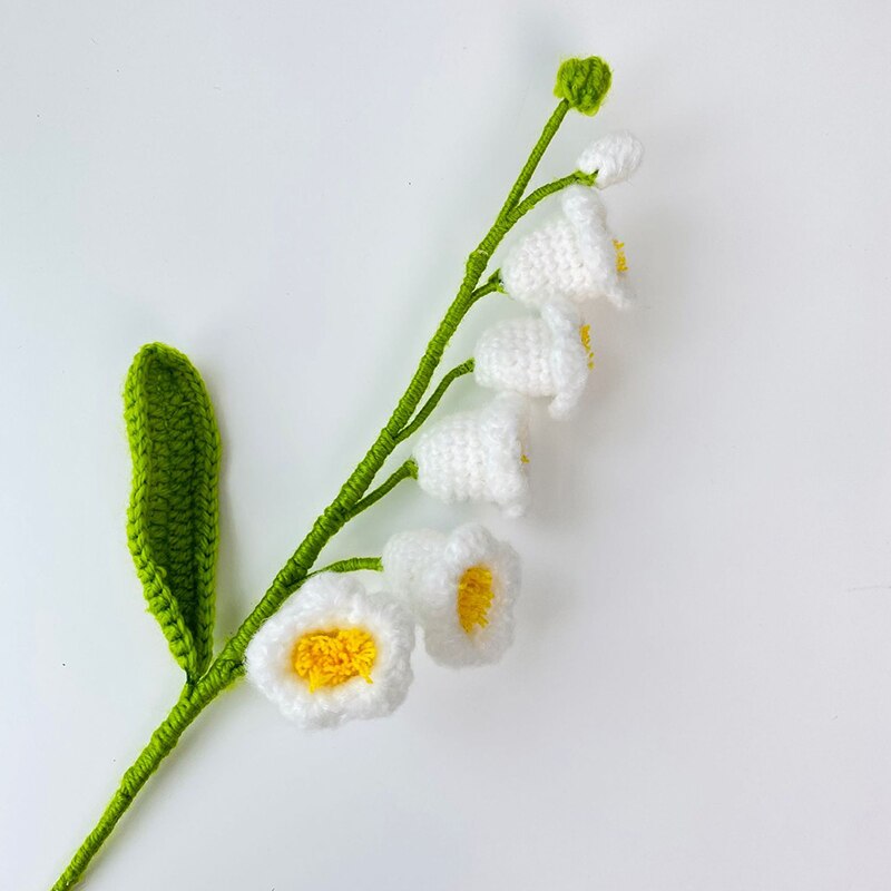1pcs Hand-Knitted Flower Daisy Flower Lavender Sunflower Knitting Flower Knit Home Decor