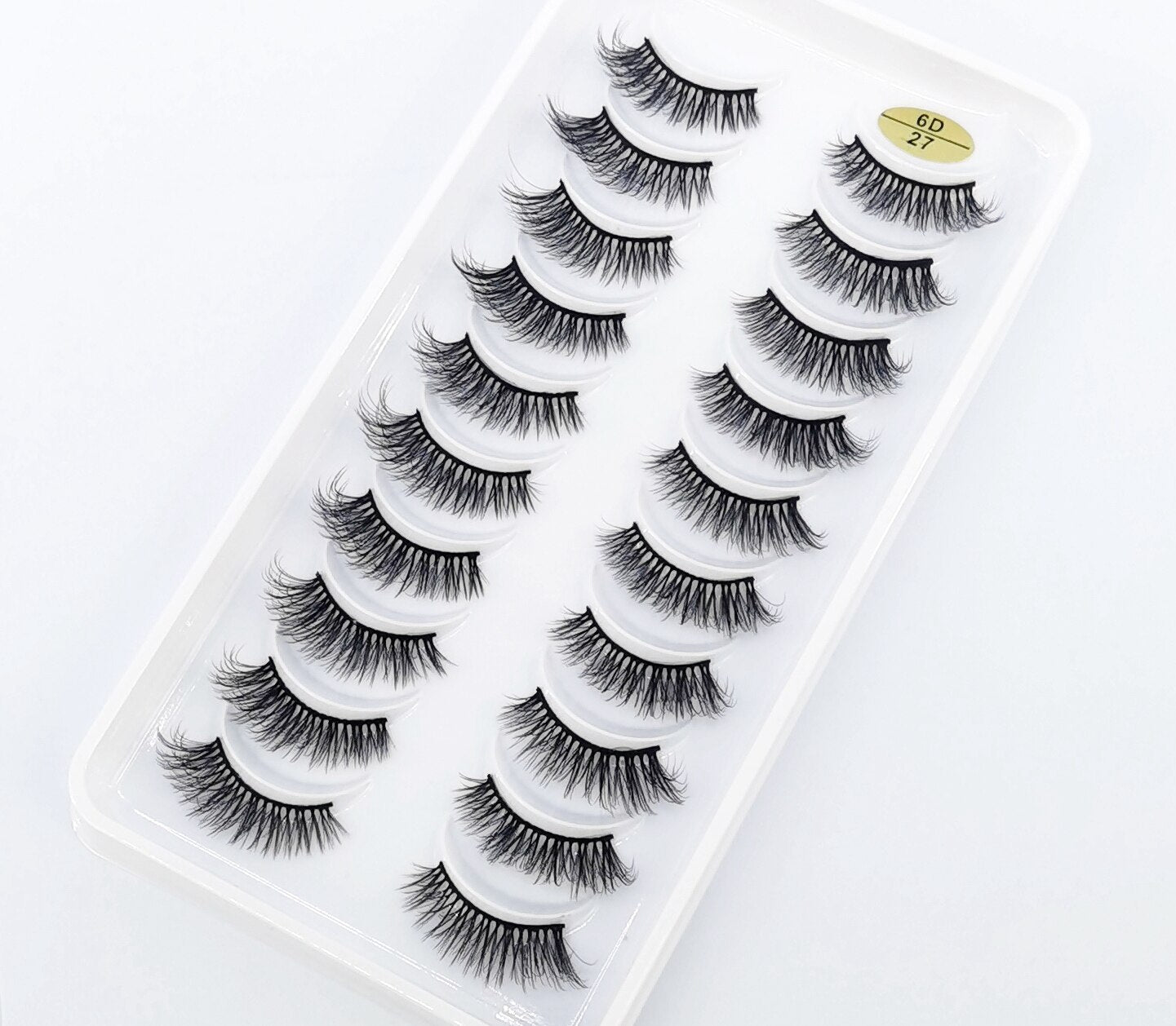 10 Pairs Crisscross Half Eye Lashes Natural False Eyelashes Handmade Faux 3D Mink Lashes Eyelash Extension