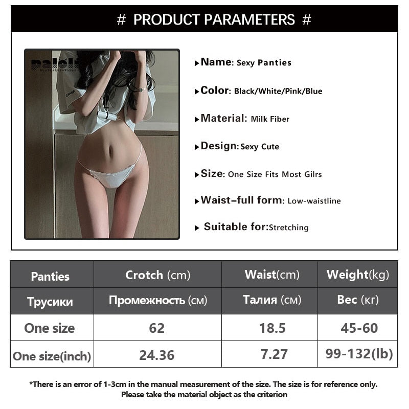 Thin Strap Hollow Lace Panties Women Sexy G-String Soft Lingerie Low Rise Thong Breathable Female Underwear Solid Color Briefs
