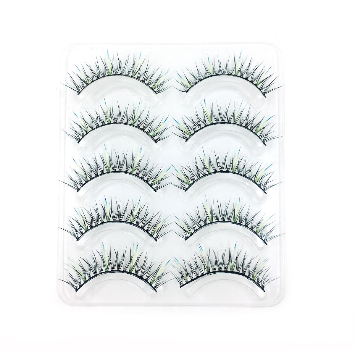 5Pairs Coulorful 3D Mink DD Curl Russian Colorful False Eyelashes Reusable Fluffy Natural Super Volume