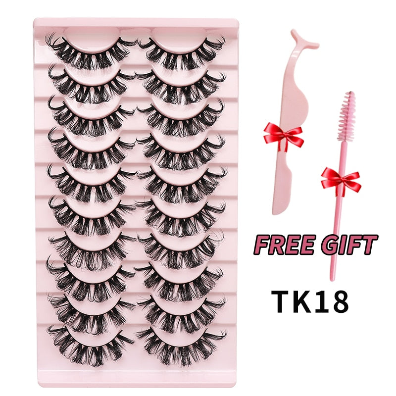 Russian Strip Lashes 25mm 3D Mink Volume Fluffy Natural False Eyelashes Thick Dramatic Mink Eyelashes