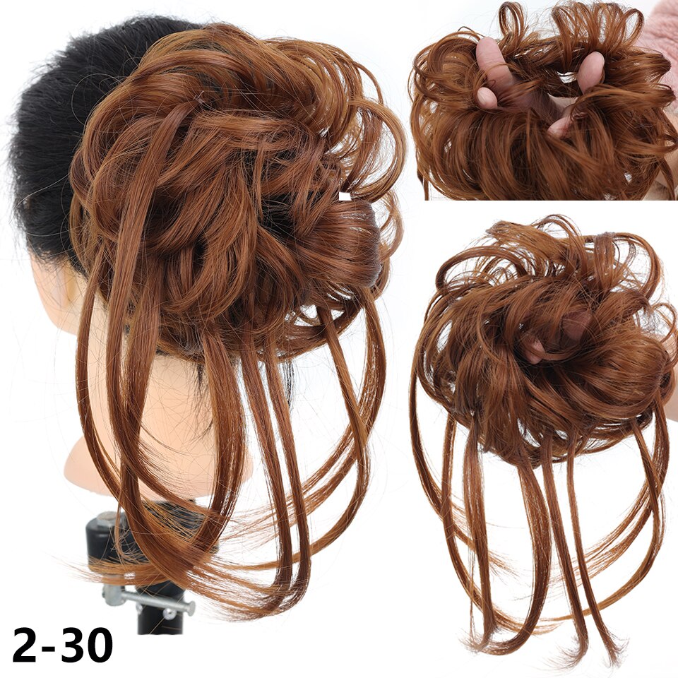 Synthetic Claw Chignon Clip in Hair Bun Messy Curly Hair Hairpieces Natural Wavy Curly Combs add Hair Volume for Women