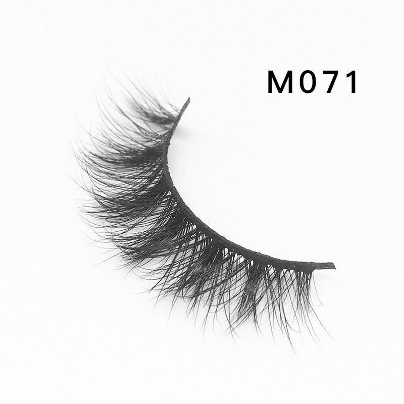 Handmade Mink Eyelashes 3D Curl Winged Natural Realistic Messy End Eye Elongated Thick False Eyelashes Soft Fake Eyelashes