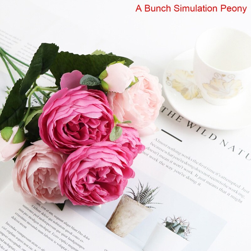 1PC Artificial Flowers Real Touch Artificial Moth Orchid Butterfly Peony Daisy For Home Table Wedding Festival Decoration