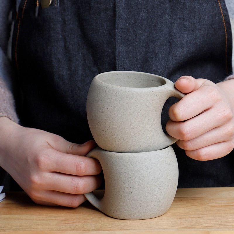 Retro Ceramic Mug Stoneware Coffee Cup Milk Cup Home Japanese TeaCup Drinking Mug breakfast cup
