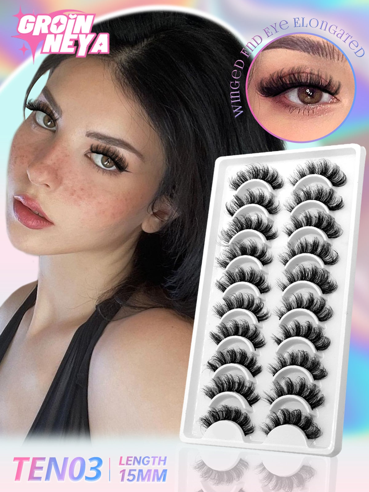 10 Pairs Natural False Eyelashes Fake Lashes Long 3d Mink Lashes Extension Eyelash Mink Eyelashes
