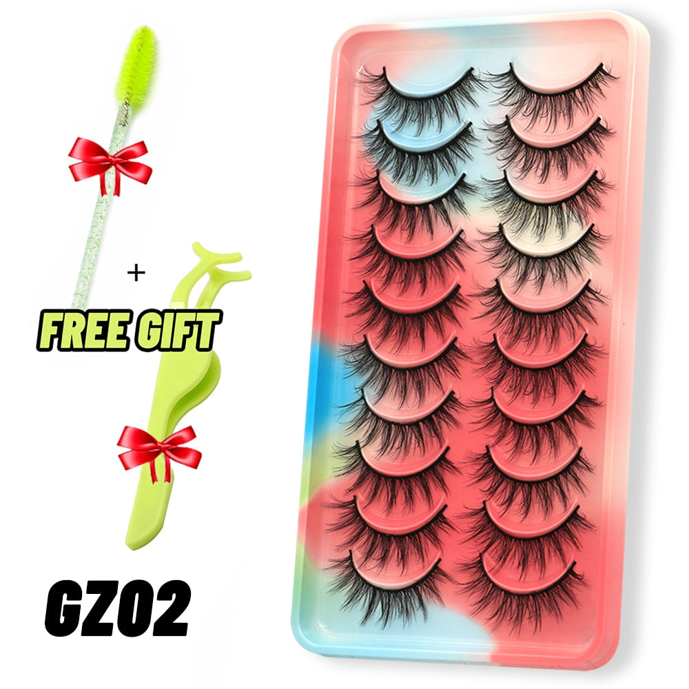 Dramatic False Eyelashes Cosplay 5/10 Pair 3D Mink Eyelashes Natural False Eyelashes