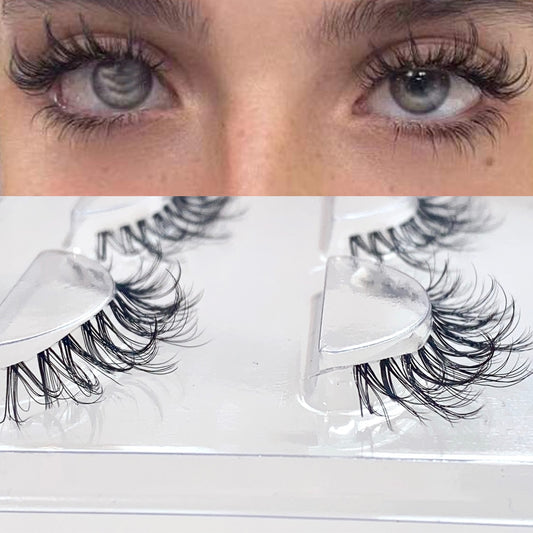 3Pairs Mink Lashes 3D Mink Eyelashes Invisible Band Natural Black Mink False Eyelash Full Strip cilios posticos Reusable
