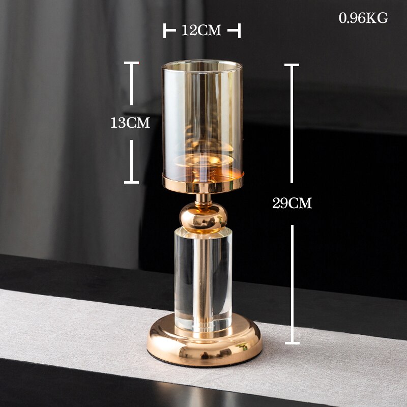 Golden Candle Holder Metal Candlestick Festival Wedding Dining Table Accessory  Home Decor