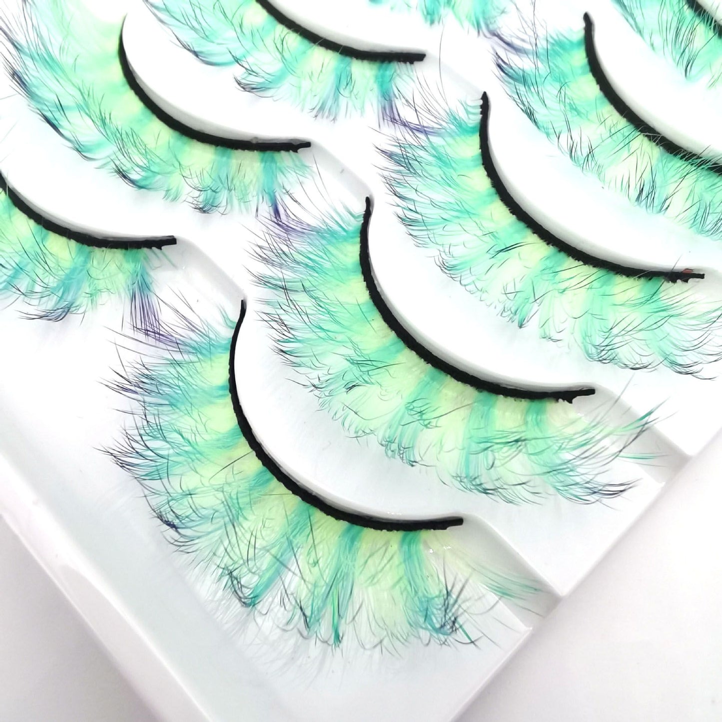 Gradient False Lashes Ombre Natural Long Colorful Eyelashes Fake LashColored Lashes