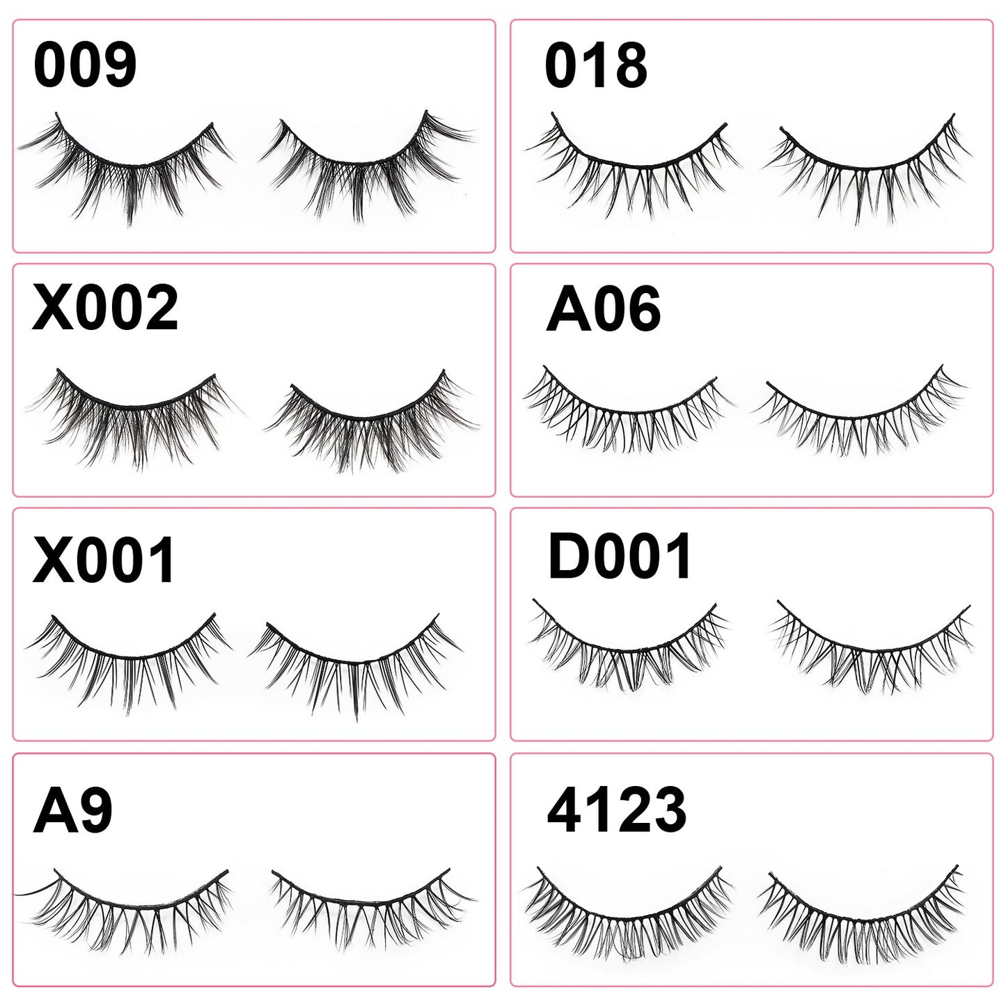 Manga Lashes 5pairs Natural Lashes 19 Styles of False Eyelashes Faux Cils Anime Lashes Soft  Daily Dating Lashes