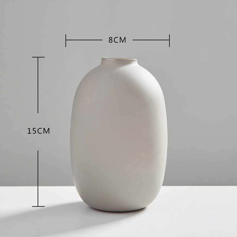 Ceramic Vases Simple Retro Frosted Ceramic Decoration Creative Home Furnishings Nordic Retro Pastoral Vase Crafts Home Decor