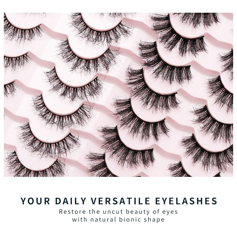 Russian Lash Strip Wispy Mink Lash Individual Eyelash Natural Eyelashes Fluffy Nagaraku False Eyelashes