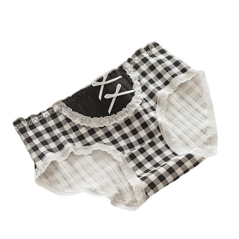 Lolita Girls Bow-knot Cotton Underwear Japanese Ladies Cute Antibacterial Mid-waist Briefs Sexy Lingerie