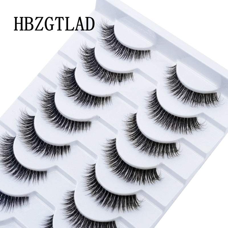 10 Pairs Mink Eyelashes Clear Band Eye Lashes Crisscross Transparent Band False Eyelashes Handmade Dramatic Lashes Upper Lashes