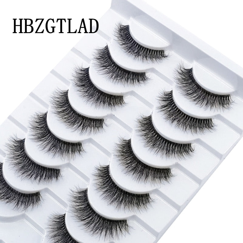 10 Pairs Mink Eyelashes Clear Band Eye Lashes Crisscross Transparent Band False Eyelashes Handmade Dramatic Lashes Upper Lashes