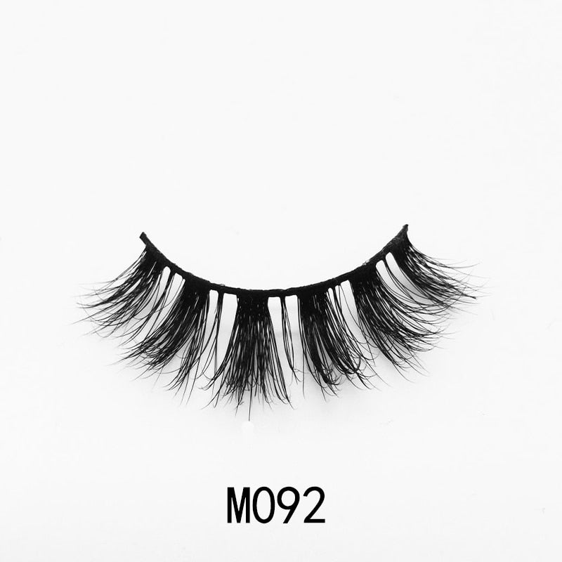 Handmade Mink Eyelashes 3D Curl Winged Natural Realistic Messy End Eye Elongated Thick False Eyelashes Soft Fake Eyelashes