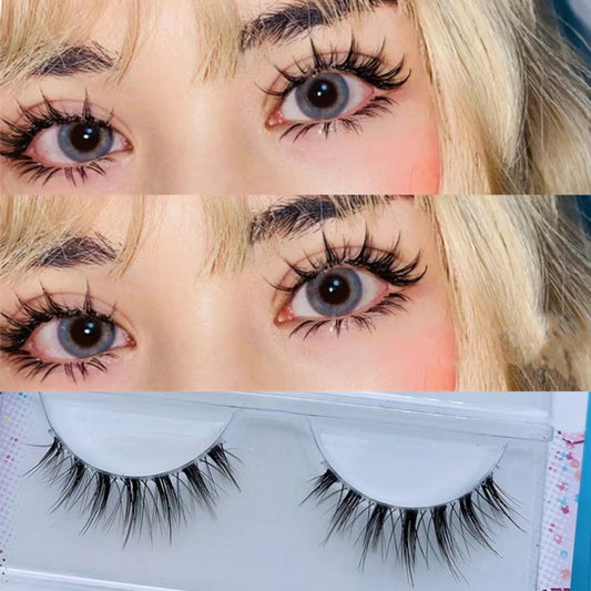 3 Pairs Of Thick False Eyelashes Single Cluster Segmented Little Devil Eyelash Extension