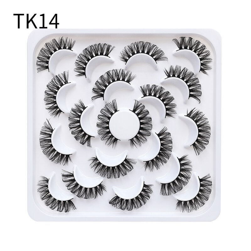 Russian Strip Lashes 25mm 3D Mink Volume Fluffy Natural False Eyelashes Thick Dramatic Mink Eyelashes