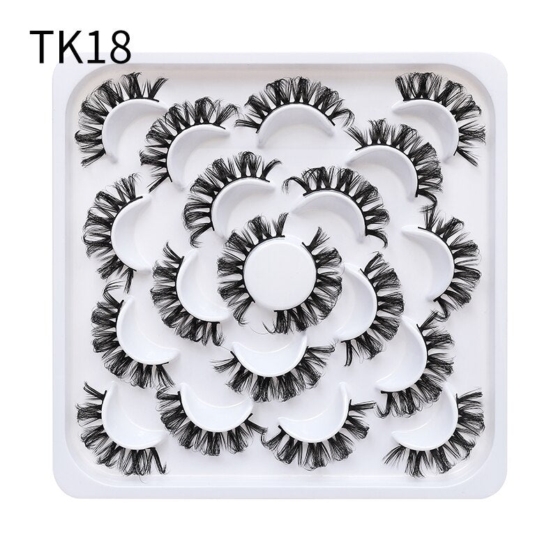 Russian Strip Lashes 25mm 3D Mink Volume Fluffy Natural False Eyelashes Thick Dramatic Mink Eyelashes