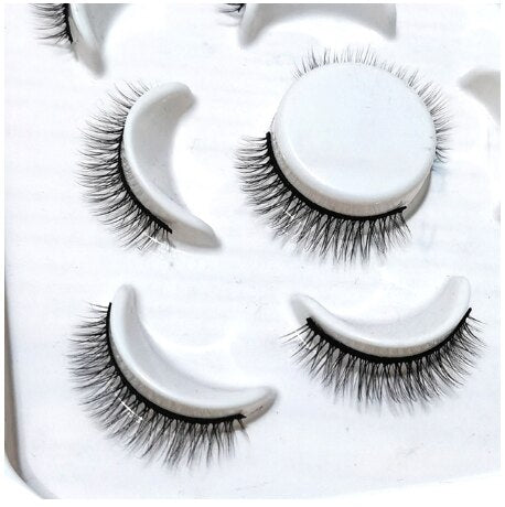 5 Pairs Handmade 3d mink lashes short False Eyelashes Dense Natural Long Messy Eye Lashes Reusable Stage False Eyelashes
