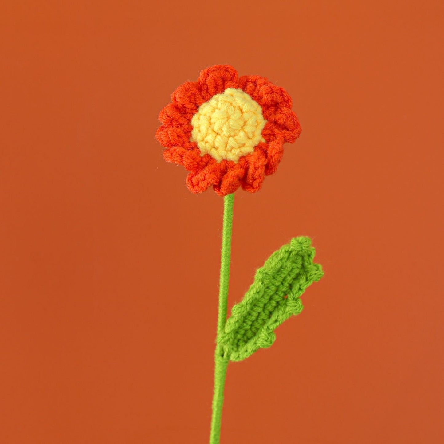 Knit Flower Lily Tulips Fake Flowers Bouquet Decoration Hand-woven Home Decorate Creative Knitting Flowers