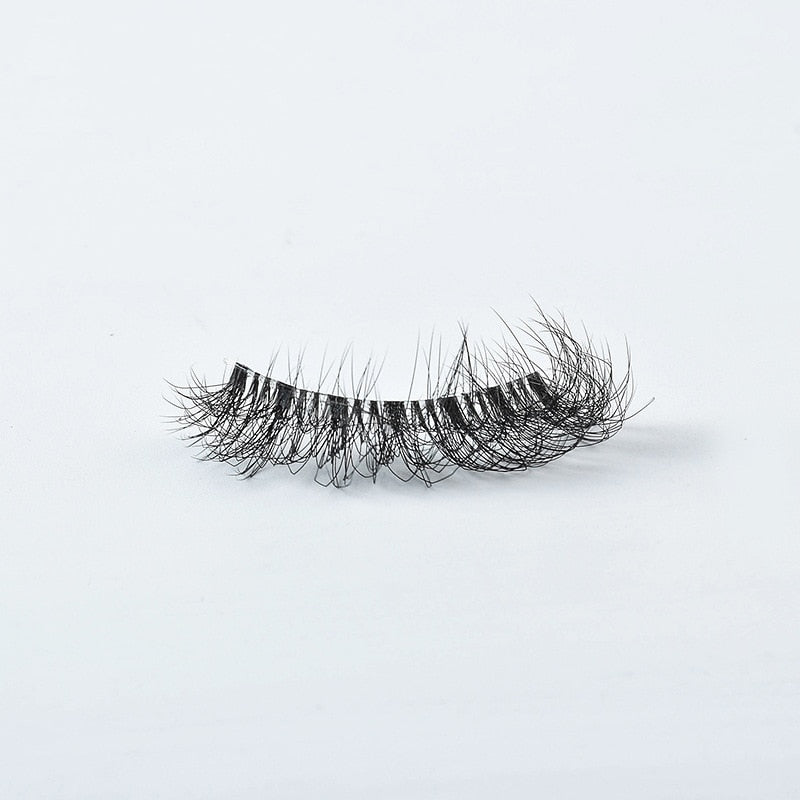 4/7 Pairs 3D Mink Lashes Natural Long Full Strip Lashes Transparent Short Mink EyeLashes Style False Eyelashes
