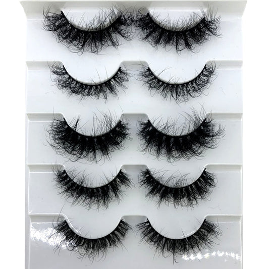 5 Pairs Lashes Mink Lashes Faux Eyelashes Mink False Eyelashes Dramatic Volume Lashes Eyelash Extension