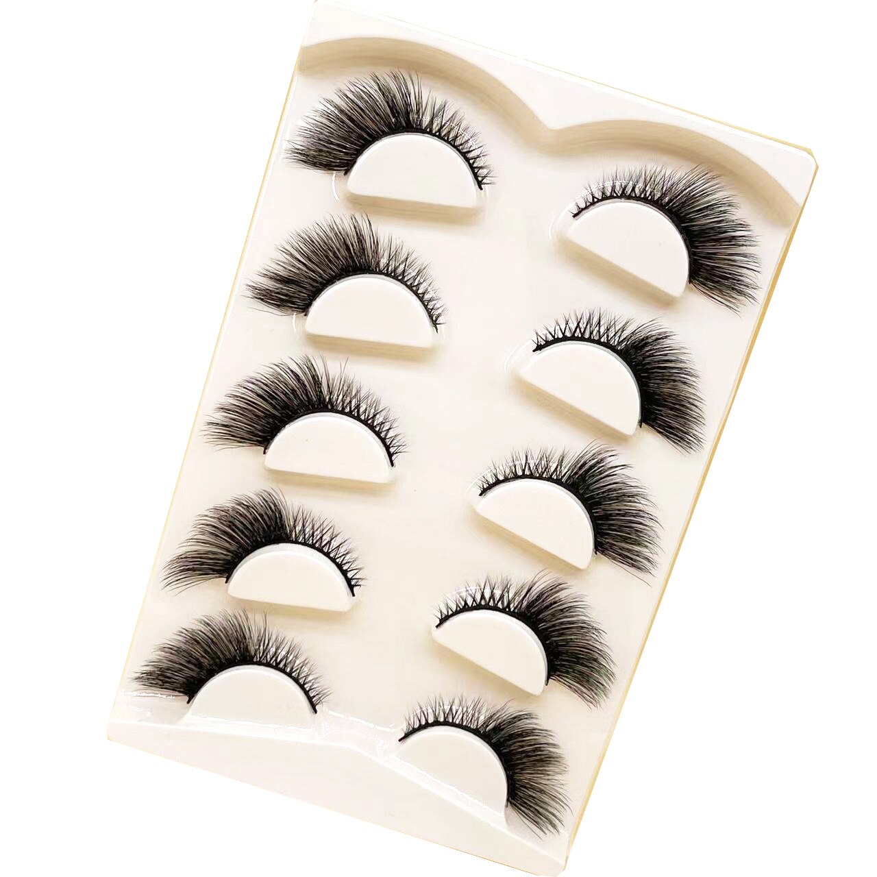 5 Pair Manga Lashes Little Devil Anime Cosplay Natural Wispy Fairy Cross Lashes Manga Fake Eyelashes