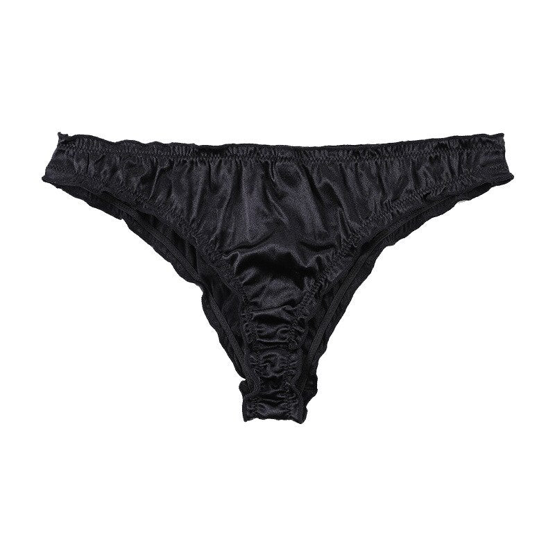 Large Size Ladies Underwear Low Waist Spot Sexy Soft Comfortable Super Elastic Satin Pants Cotton