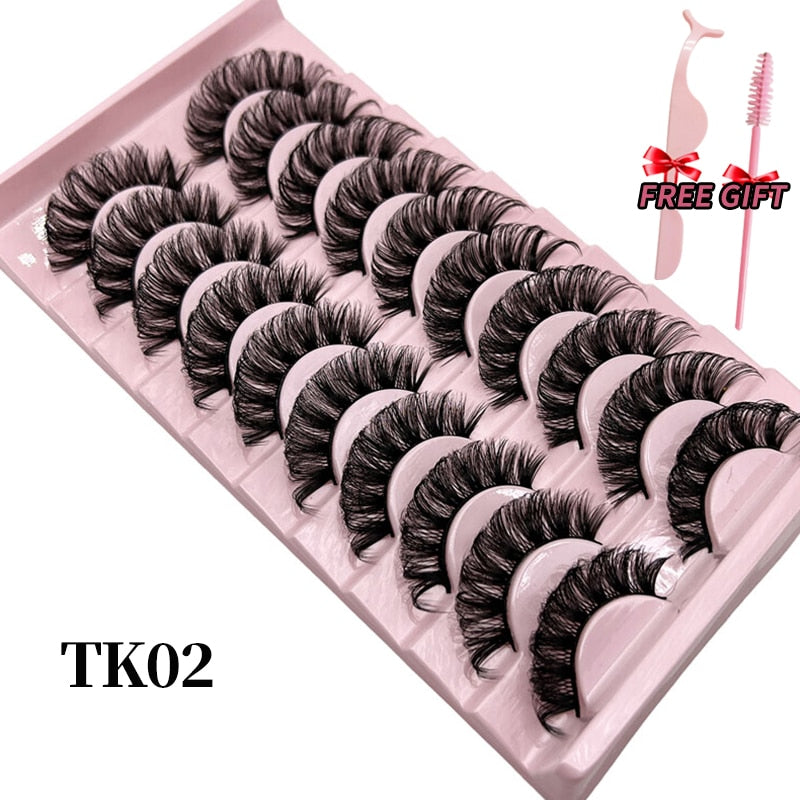 Russian Strip Lashes 25mm 3D Mink Volume Fluffy Natural False Eyelashes Thick Dramatic Mink Eyelashes