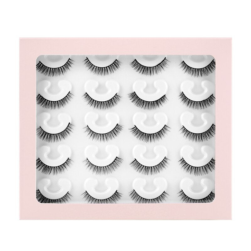 Lashes Natural Cat Eye Look black False Eyelashes Wispy Lashes Fluffy 3D Faux Mink Eyelashes Fake Eyelashes 10Pairs Pack